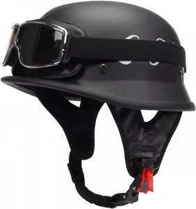 Ретро-шлем, мотоциклетный шлем, шлем-джет, винтажный шлем для мопеда с очками, сертифицирован ECE, шлем для мотоциклетного круизера, полушлем, шлем для мотоциклетного круизера для мужчин и женщин LPXPLP, G