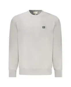 Мужской пуловер из серого хлопка с начесом. Calvin Klein, серый