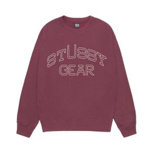 Свитер Stussy Gear Crew, Oxblood