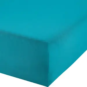 Простыня на резинке Boxspring Freising" бирюзовый 120x200 см - 130x220 см" Erwin Müller