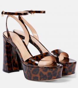 Нэнси сандалии на платформе с леопардовым принтом Gianvito Rossi, Leopard Print