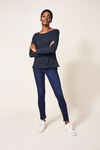 Темно-синий свитер Olivia White Stuff, синий