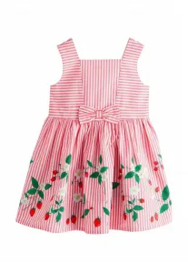 Платье для выпускного вечера стандартного кроя с бантом спереди Next, Red Strawberry Stripe