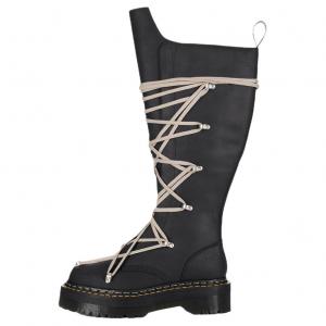 RICK OWENS Коллекционные высокие ботинки Dr. Martens мужские black