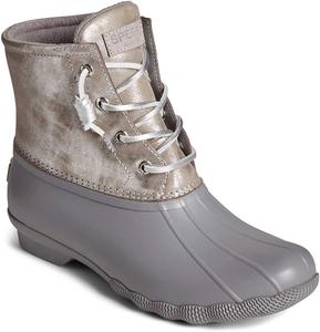 Женские шерстяные сапоги Sperry Saltwater с тиснением, серебро