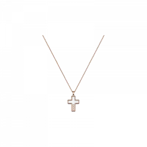 Chopard - крестик с бриллиантами happy, подвеска из розового золота ethnic, бриллианты