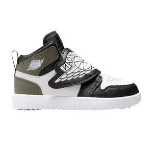 Кроссовки Sky Jordan 1 PS 'Black Toe Medium Olive', черный