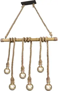 TRIO Leuchten подвесной светильник "Wilma", 6 лампочек, лампа E27 | без лампочек Высота: 150 см, коричневый