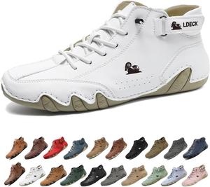 Мужские водонепроницаемые дышащие высокие ботинки-чукка ручной работы, нескользящие, для походов, вождения, кемпинга, легкие босоножки на все сезоны Generic, белый