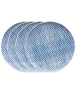 Набор из 4 салатных тарелок Hammock Dots Coupe Noritake, синий