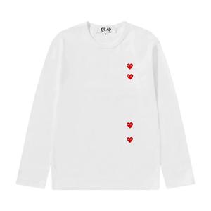 Лонгслив Comme des Garçons PLAY Multi Heart Long-Sleeve, White/Red