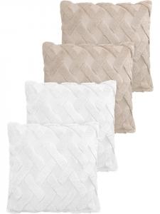 Aspero Комплект из 4 наволочек Sofia бело-коричневого цвета