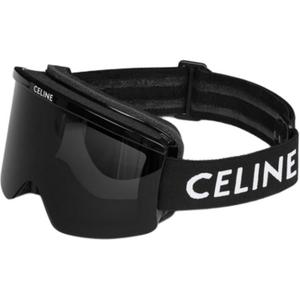Солнцезащитные антибликовые унисекс лыжные очки CELINE, черный Frame+Smoky Lens