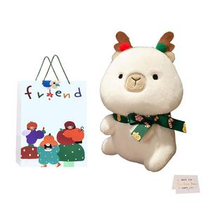 Мягкая игрушка Whoops Cute Capybara AOAOXIONG, белый Capybara 17cm+Premium Gift Bag