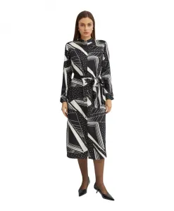 Платье-Рубашка с геометрическим узором Ralph Lauren, черный