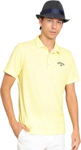 Мужская поло-рубашка Callaway C24134124 с коротким рукавом (цветочный принт, влагоотводящая, быстросохнущая), для гольфа, желтый