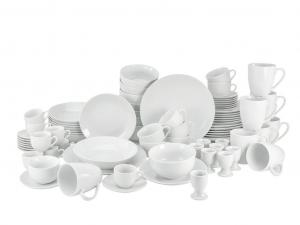 CreaTable, 22700, Luna White, комбинированный сервиз 80 предметов, фарфор, белый