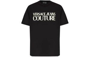 Футболка с логотипом Couture VERSACE JEANS, черная