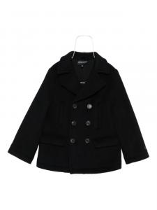 Двубортное пальто Emporio Armani Kids, синий