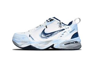 Air Monarch 4 низкие массивные кроссовки unisex blue white Nike, синий белый