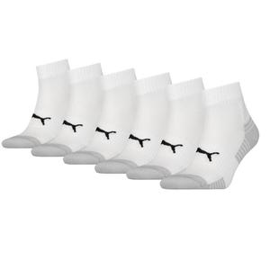 Носки PUMA Sport Cushioned Quarter, 6 пар, белые