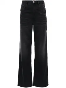 Широкие джинсы Bymara Carpenter с завышенной талией ISABEL MARANT, черный