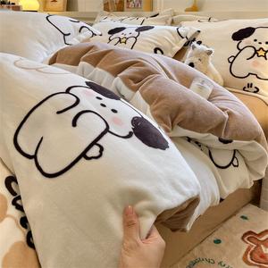 Antarctic Пододеяльник 150х200 см, фланель, велюр, рисунок Happy Puppy