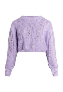 Толстовка myMo Strick Cropped Pullover, фиолетовый