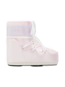 Ботинки Icon Low Rose Pearly с логотипом Moon Boot Kids, розовый