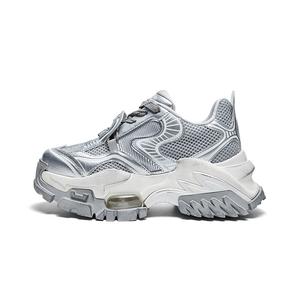 CHERYKALLY Чанки кроссовки женские низкие серебристо-бело-серо-черные черно-белые, цвет Black White