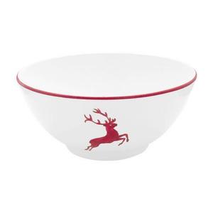 Миска Ruby Red Deer d: 27 см / 2,5 л Gmundner Keramik, бело-красный
