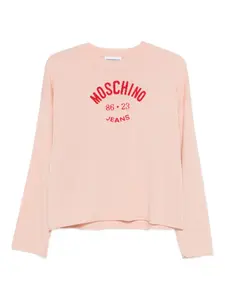 Свитер с логотипом Moschino Jeans, розовый