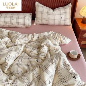 LUOLAI HOME Комплект постельного белья 4 предмета, 200 см, простыня