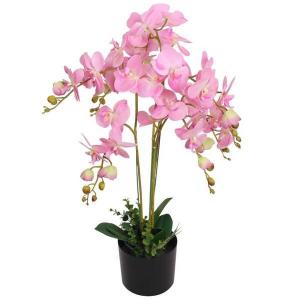 Декоративное растение vidaXL Orchidee mit Topf 294041, 18x75x18 см, розовый