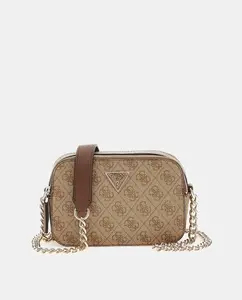 Сумка-бандо с двойной молнией Guess, светло-коричневый