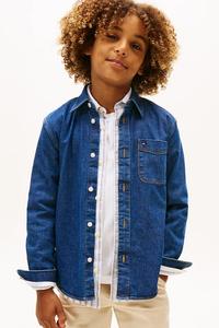 Детская рубашка Tommy Hilfiger, темно-синий