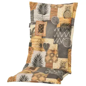 Подушка для стула с высокой спинкой Ava 123 x 50 см, желтая Madison