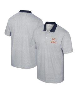 Мужская белая, темно-синяя рубашка-поло в полоску с принтом Virginia Cavaliers Colosseum, белый