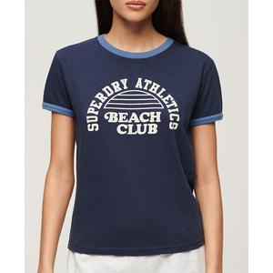 Футболка с коротким рукавом Superdry Beach Graphic Fitted Ringer, синий