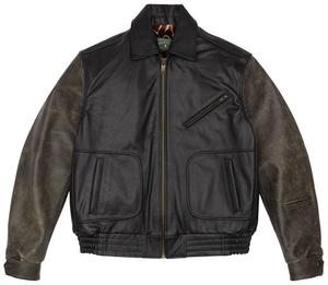 Кожаная мотокуртка Denim Tears, разноцветная, мультиколор