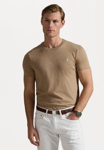Футболка Polo Ralph Lauren CUSTOM SLIM FIT JERSEY CREWNECK T-SHIRT, Italian Heather/Tan