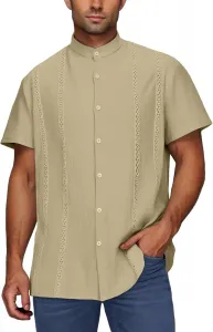 Мужская летняя рубашка с коротким рукавом
