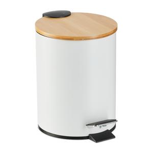 Бак с педалью Relaxdays, белый