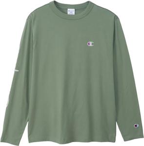 Мужская футболка с длинным рукавом Champion, круглый вырез, 100% хлопок, логотип One-Point, базовая модель, C3-Z413
