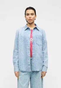 Блузка бекки на пуговицах Lala Berlin, Washed Blue