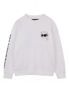 Толстовка с принтом Karl Lagerfeld Kids, белый