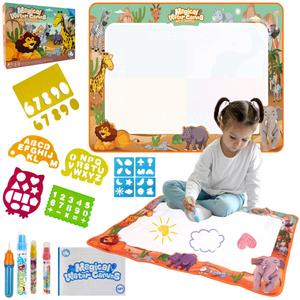 Коврик для воды с набором рисунков на тему сафари. Шаблон шаблона водных маркеров. Inna marka