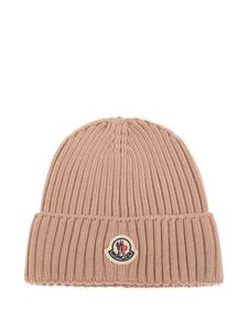 Шапка-бини в рубчик Moncler Enfant, нейтральный