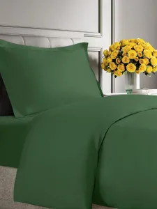 Комплект постельного белья из высококачественной микрофибры Cgk Unlimited, изумрудно-зеленый