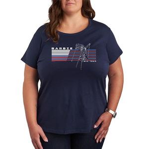 Футболка с принтом для лыжной команды Plus size Barbie, Navy
